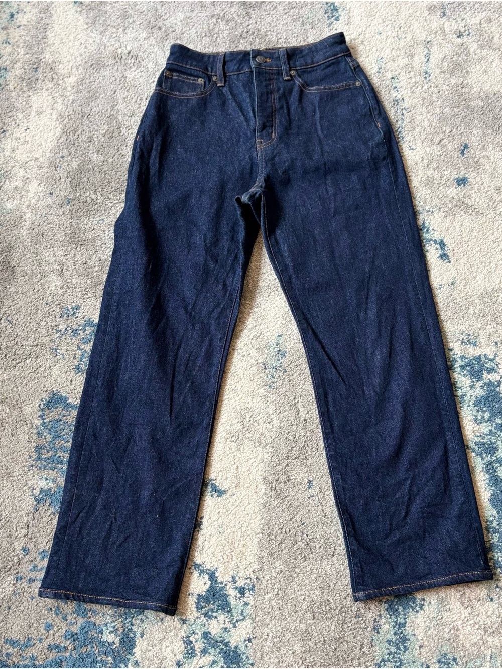 Madewell Curvy ‘90s Straight-Leg Dark Blue Jeans sz 26